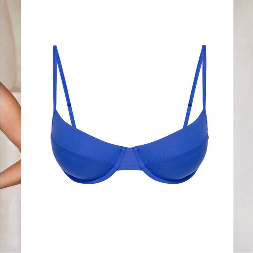 MONDAY SWIMWEAR COBALT BLUE MAUI BIKINI TOP, NEW WITH TAGS